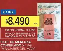 Carrefour Market Manjares del mar filet de merluza congelado oferta