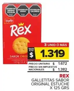 Carrefour Rex galletitas sabor original estuche oferta