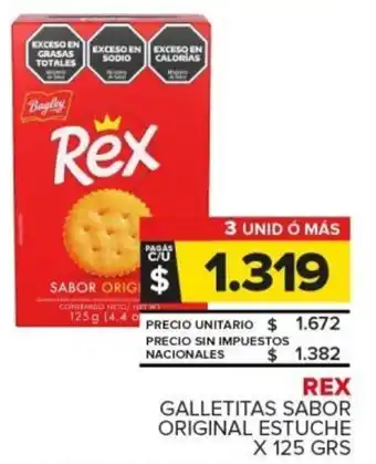 Carrefour Rex galletitas sabor original estuche oferta