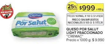 Carrefour Market Cremac queso por salut light fraccionado oferta