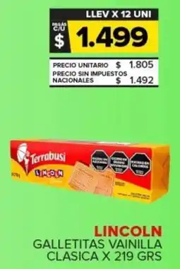 Carrefour Lincoln galletitas vainilla clasica oferta