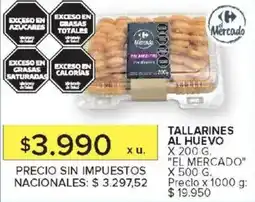 Carrefour Market El mercado tallarines al huevo oferta