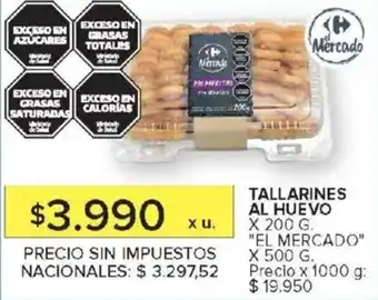 Carrefour Market El mercado tallarines al huevo oferta