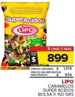Carrefour Lipo caramelos super acidos bolsa oferta