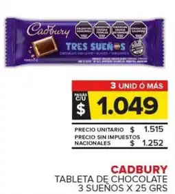 Carrefour Cadbury tableta de chocolate oferta