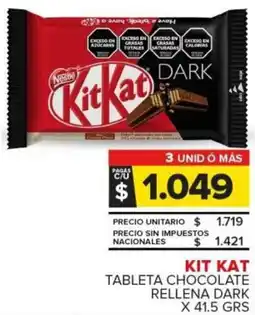 Carrefour Kit kat tableta chocolate rellena dark oferta
