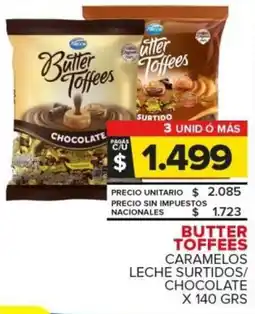 Carrefour Butter toffees caramelos leche surtidos / chocolate oferta