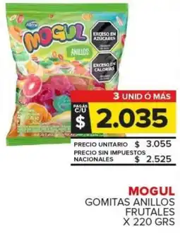 Carrefour Mogul gomitas anillos frutales oferta