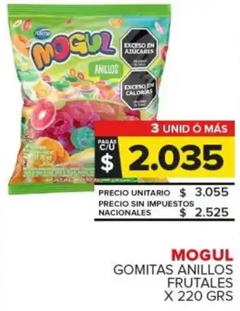 Carrefour Mogul gomitas anillos frutales oferta