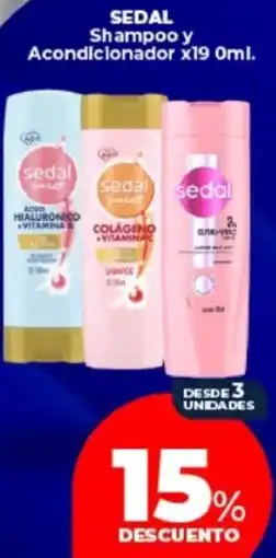 Supermayorista Vital Sedal shampoo y acondicionador oferta