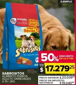 Carrefour Sabrositos alimento perros adulto variedades oferta