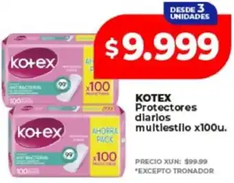 Supermayorista Vital Kotex protectores dlarlos multlestilo oferta