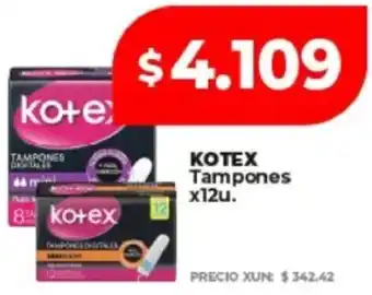 Supermayorista Vital Kotex tampones oferta
