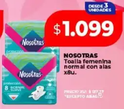 Supermayorista Vital Nosotras toalla femenina normal con alas oferta
