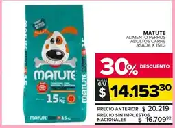 Carrefour Matute alimento perros adultos carne asada oferta