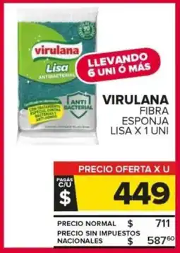 Carrefour Virulana fibra esponja lisa oferta