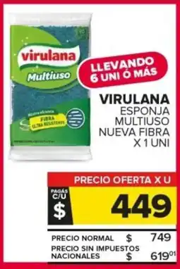 Carrefour Virulana esponja multiuso nueva fibra oferta