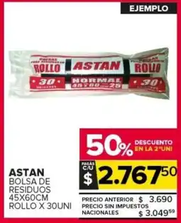 Carrefour Astan bolsa de residuos 45 x 60 cm rollo oferta