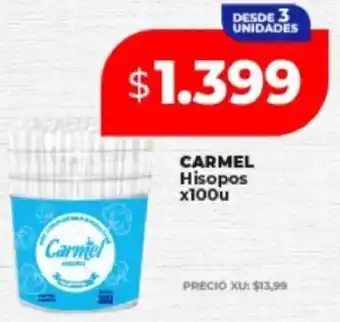 Supermayorista Vital Carmel hisopos oferta