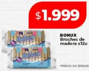 Supermayorista Vital Bonux broches de madera oferta
