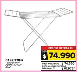 Carrefour Carrefour tender mor aluminio con alas oferta