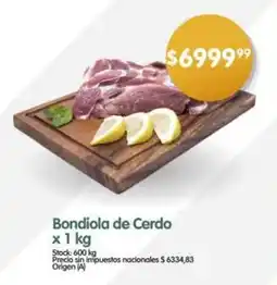 Supermercados Buenos Días Bondiola de Cerdo oferta