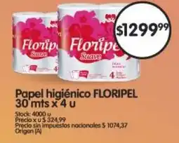 Supermercados Buenos Días Papel higiénico FLORIPEL oferta