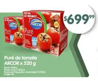 Supermercados Buenos Días Puré de tomate ARCOR oferta