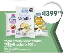 Supermercados Buenos Días Yogur entero / descremado TREGAR sachet oferta