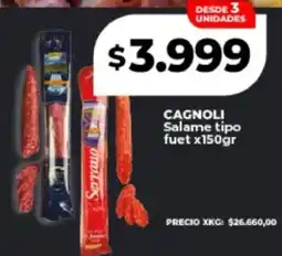Supermayorista Vital Cagnoli salame tipo fuet oferta
