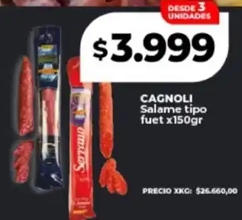 Supermayorista Vital Cagnoli salame tipo fuet oferta