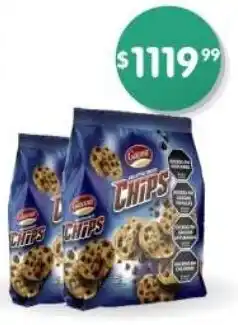 Supermercados Buenos Días Galletas dulces GAONA Chips con chips de chocolate flowpack oferta