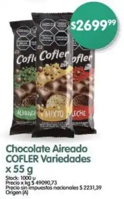 Supermercados Buenos Días Chocolate Aireado COFLER Variedades oferta