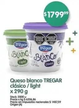 Supermercados Buenos Días Queso blanco TREGAR clásico / light oferta