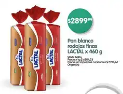 Supermercados Buenos Días Pan blanco rodajas finas LACTAL oferta