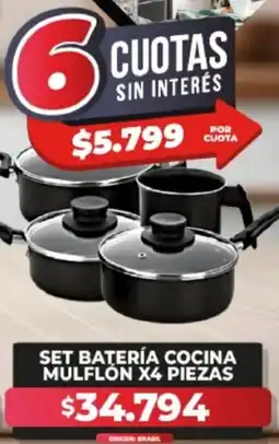 Supermayorista Vital Set batería cocina mulflón oferta