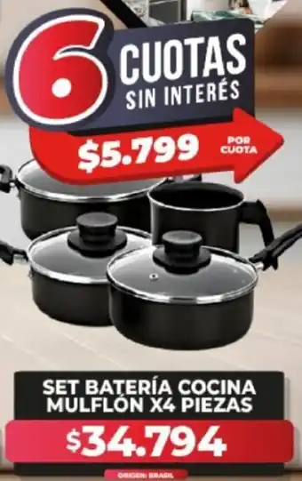 Supermayorista Vital Set batería cocina mulflón oferta