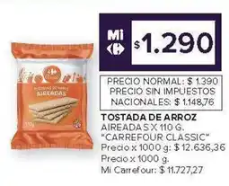 Carrefour Carrefour classic tostada de arroz aireadas oferta
