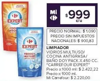 Carrefour Carrefour expert limpiador vidrio baño doy pack oferta