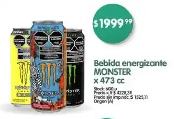 Supermercados Buenos Días Bebida energizante MONSTER oferta