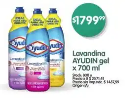 Supermercados Buenos Días Lavandina AYUDIN gel oferta