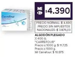 Carrefour Carrefour algodón plegado oferta