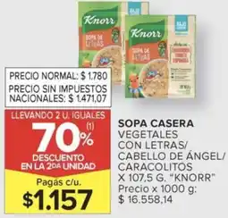 Carrefour Knorr sopa casera vegetales oferta