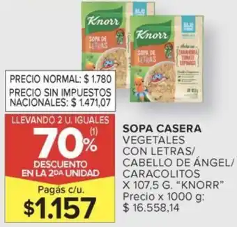 Carrefour Knorr sopa casera vegetales oferta