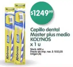 Supermercados Buenos Días Cepillo dental Master plus medio KOLYNOS oferta