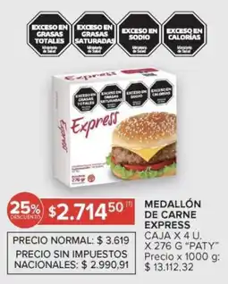 Carrefour Paty medallón de carne express caja oferta