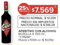 Carrefour Cynar aperitivo con alcohol botella oferta