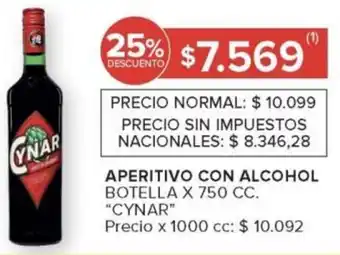 Carrefour Cynar aperitivo con alcohol botella oferta