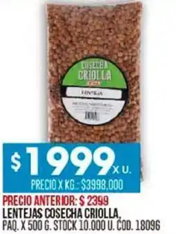 Coto Lentejas cosecha criolla, paq oferta