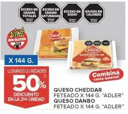 Carrefour Adler queso cheddar feteado oferta